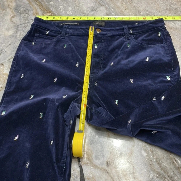 Talbots VELVETEEN STRAIGHT LEG PANTS - EMBROIDERED PENGUINS Plus Size 16 - Picture 7 of 10